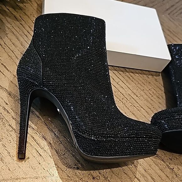 Black platform dress booties size 7 NWT Thalia Sodi - Picture 2 of 11